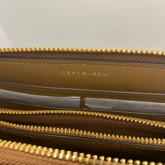 NWT Tory Burch Fleming Soft Zip Continental Wallet Moose/909 64314 - Picture 8 of 14